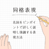 【同格表現（日本語）】代表的な「という」「との」について解説！