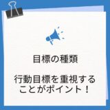 【重要な２種類の目標】成果（結果）目標ではなく行動目標を設定しよう